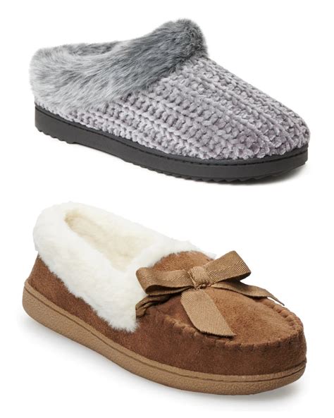 Women&x27;s Sonoma Goods For Life Faux Fur Slide Slippers 6. . Kohls slippers
